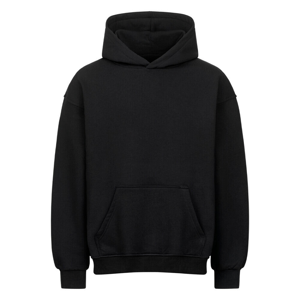 Schwarzer Oversized Hoodie mit düsterem Cursed King Motiv.