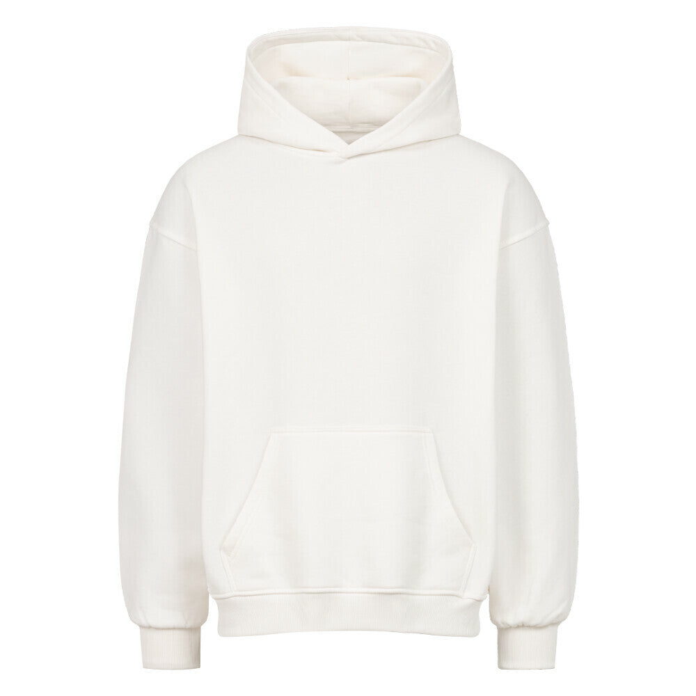Weißer Oversized Hoodie mit düsterem Cursed King Motiv.