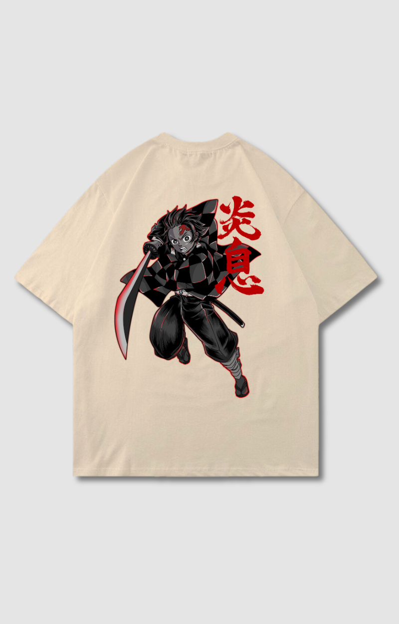 "BURNING SPIRIT" OVERSIZED SHIRT