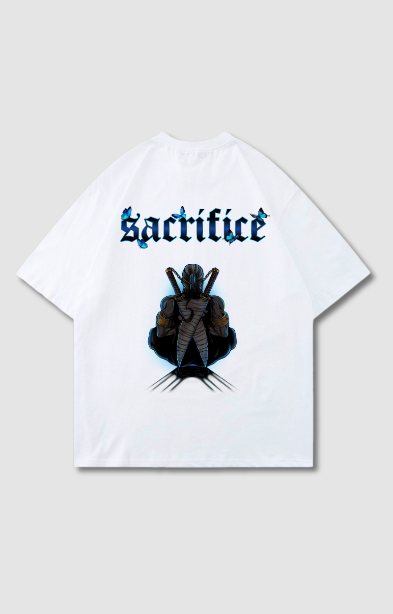 "SACRIFICE" OVERSIZED SHIRT