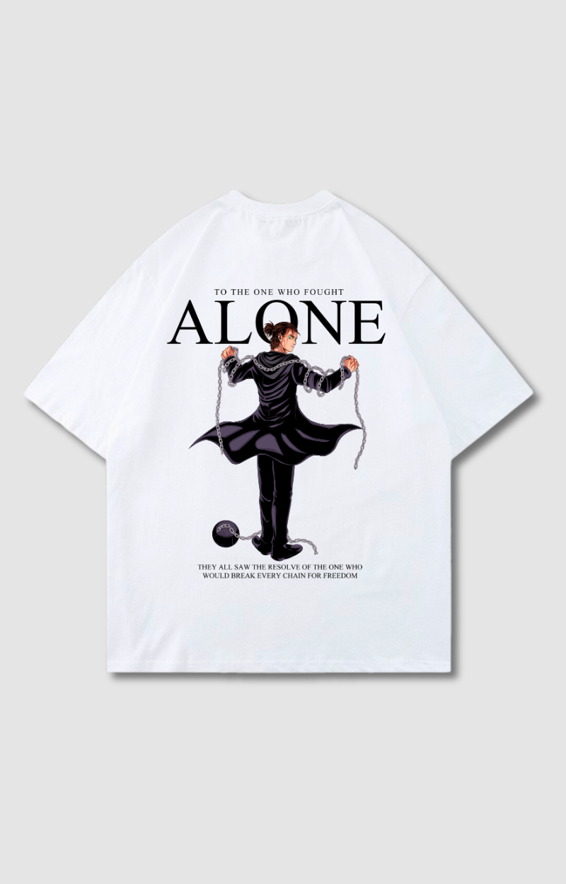 "ALONE" OVERSIZED SHIRT