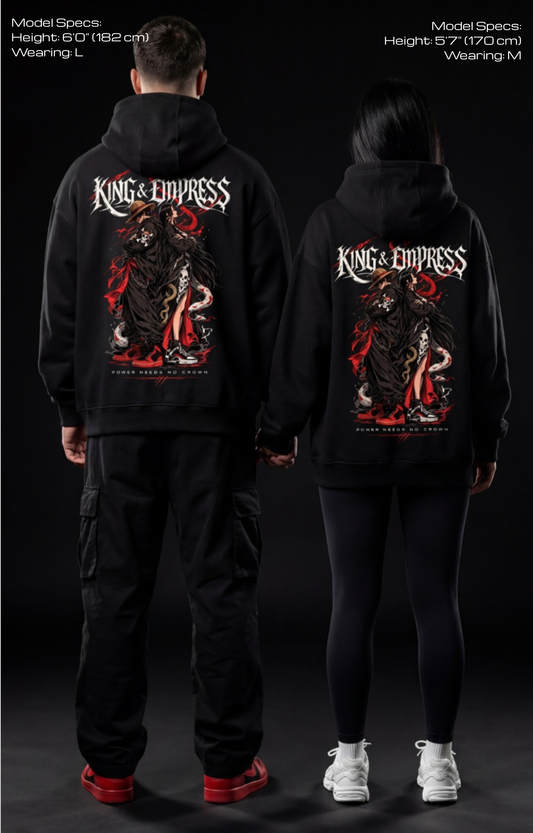 "KING & EMPRESS" OVERSIZED HOODIE