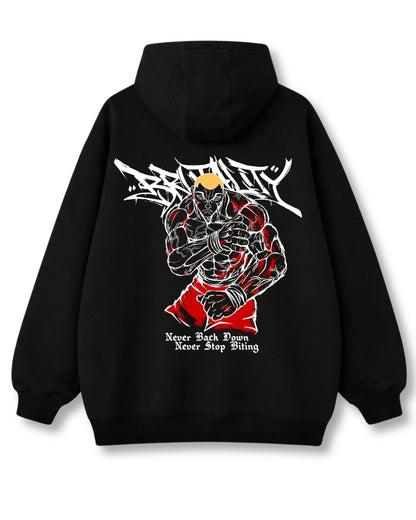 "BRUTALITY" OVERSIZED HOODIE