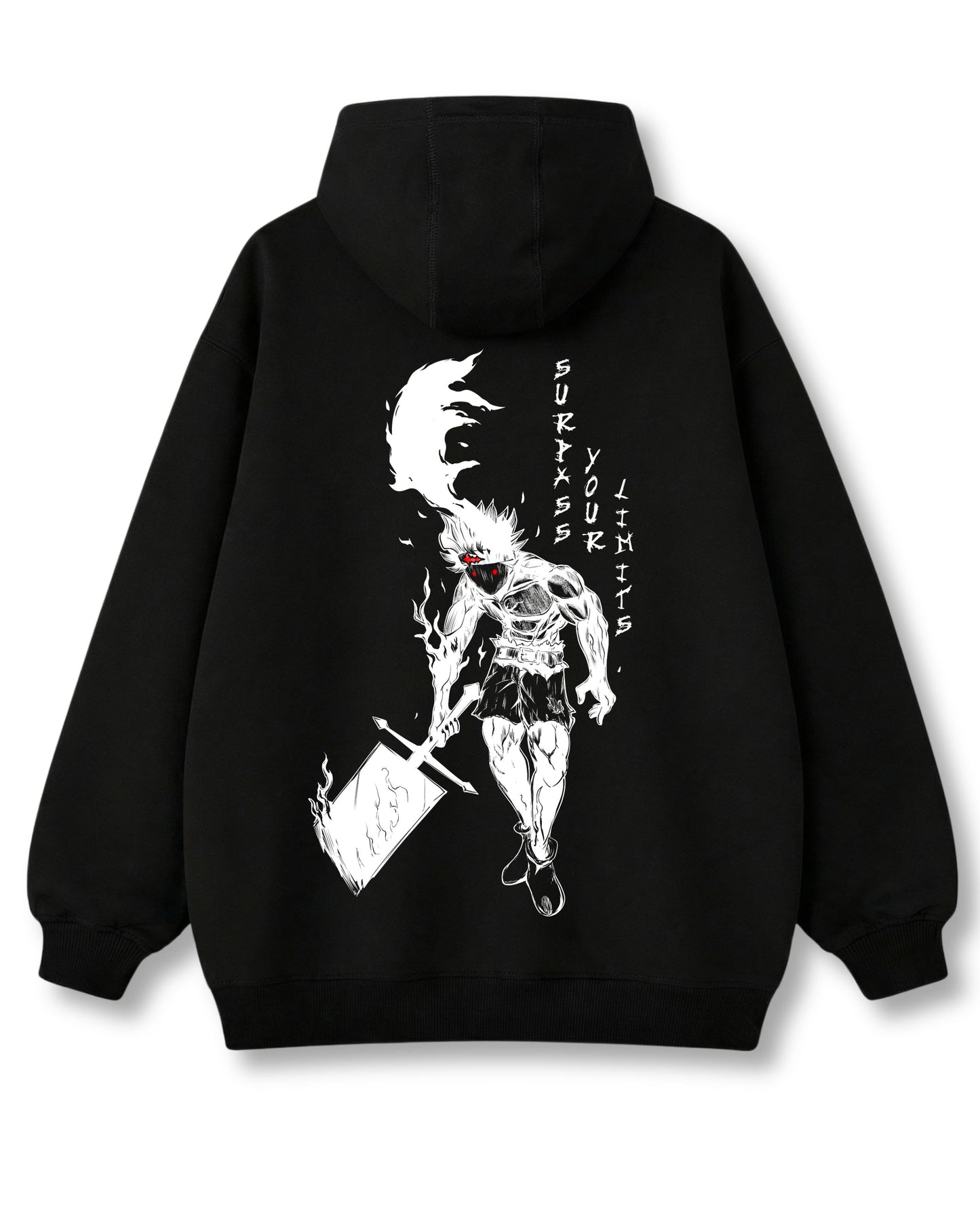 "SURPASS LIMITS" OVERSIZED HOODIE
