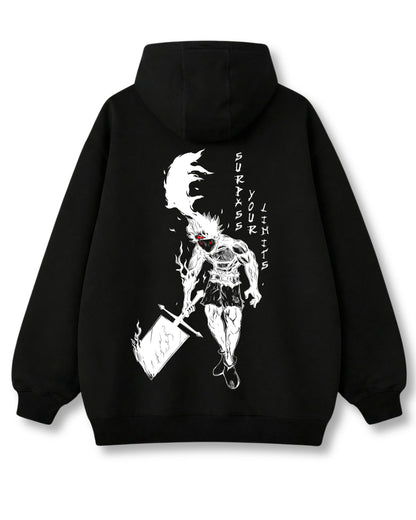 "SURPASS LIMITS" OVERSIZED HOODIE