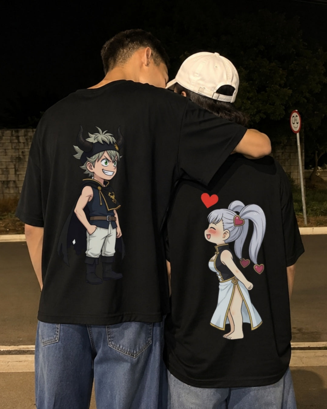 Black Bulls matching couple shirts in black worn by a couple