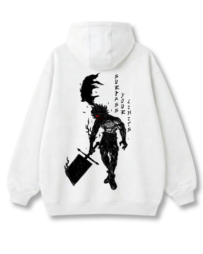 "SURPASS LIMITS" OVERSIZED HOODIE