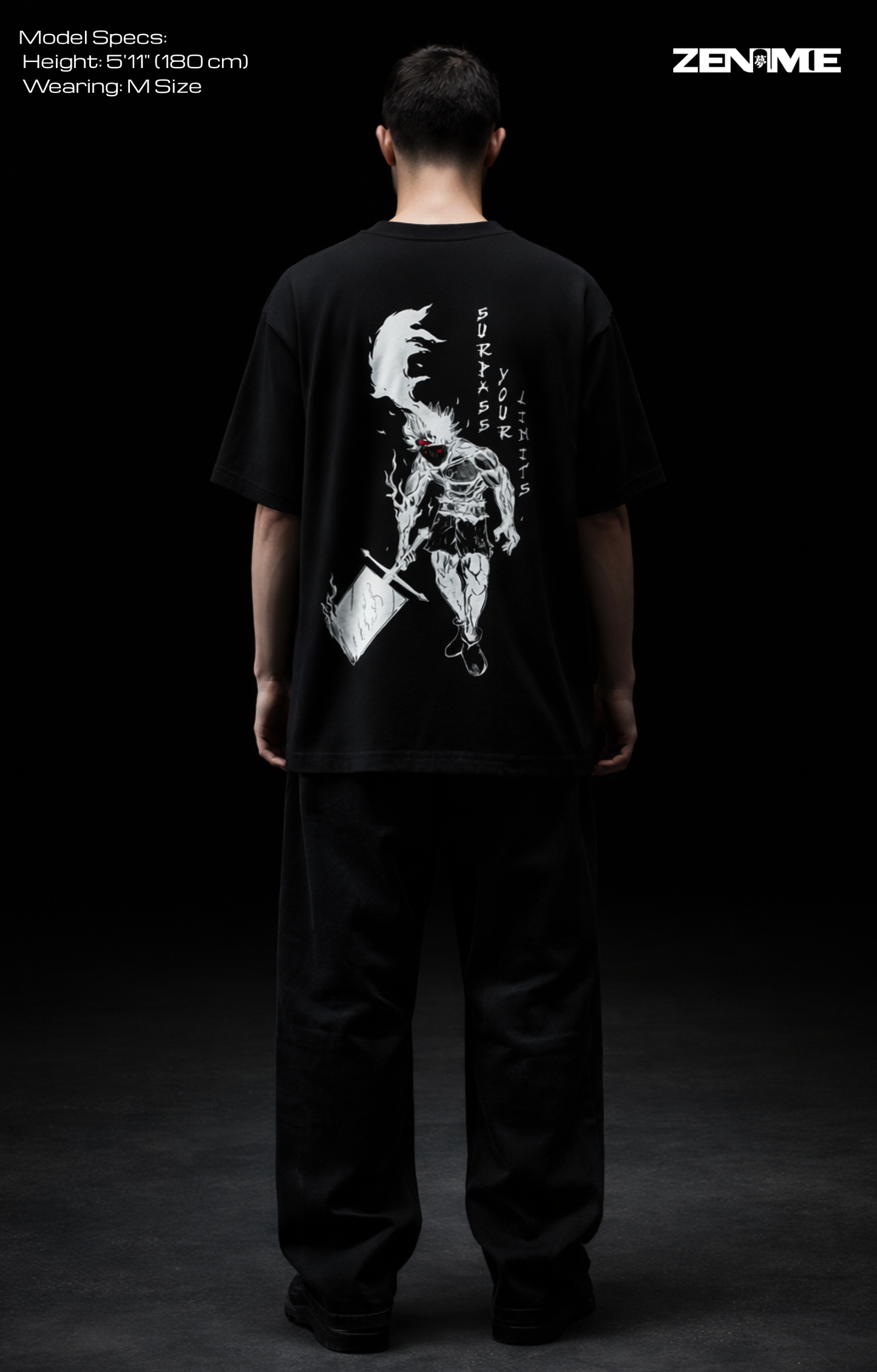 "SURPASS YOUR LIMITS" OVERSIZED SHIRT