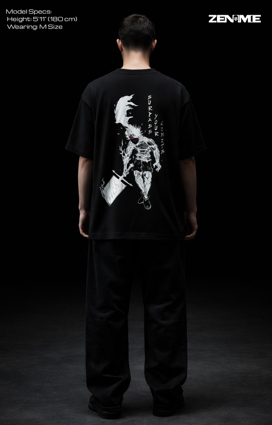 "SURPASS YOUR LIMITS" OVERSIZED SHIRT