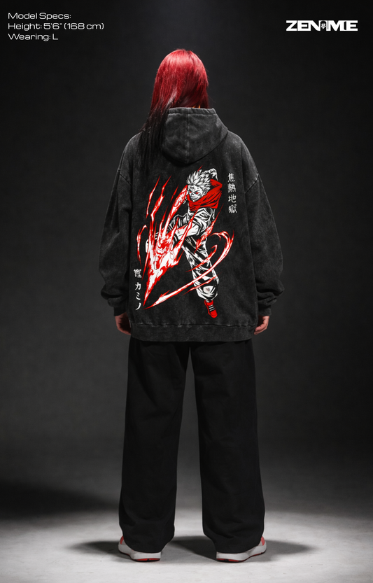 "SCORCHING HELL" VINTAGE HOODIE