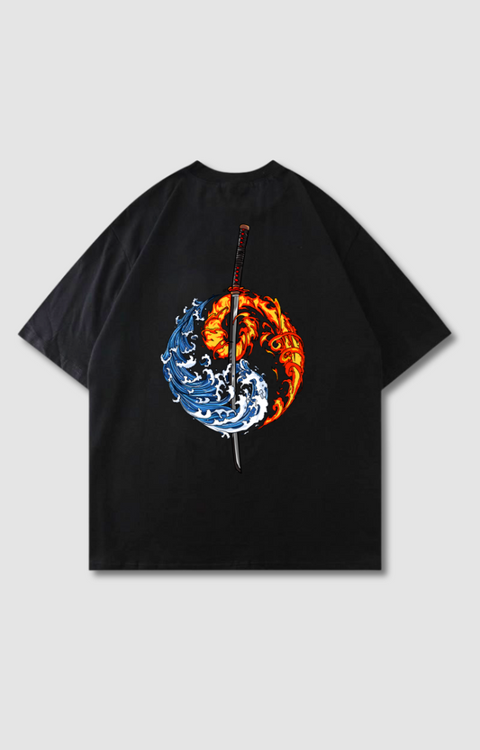"YIN & YANG KATANA" OVERSIZED SHIRT