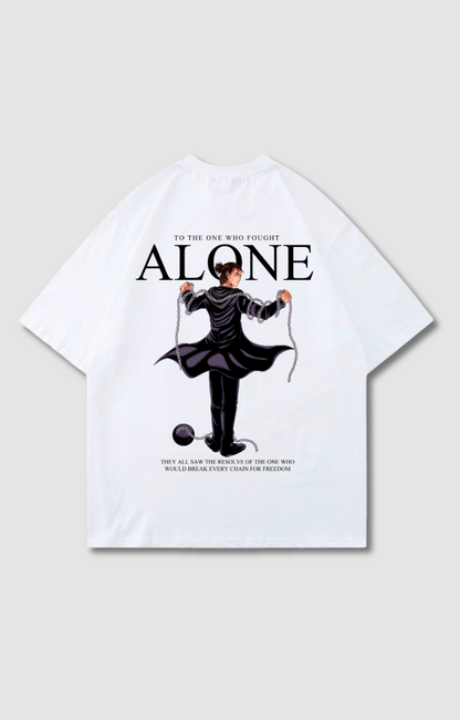 "ALONE" OVERSIZED SHIRT