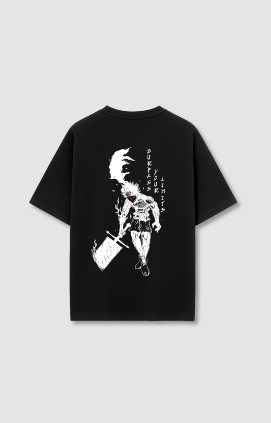 "SURPASS YOUR LIMITS" OVERSIZED SHIRT