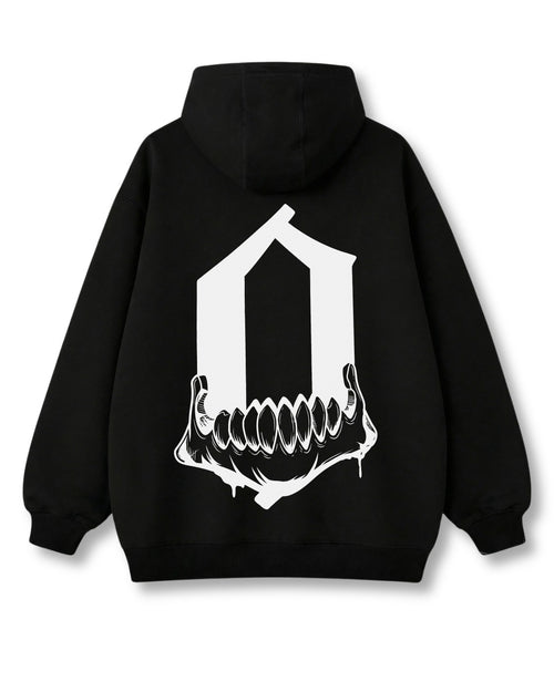 Espada 0 oversized hoodie in black with anime graphic print