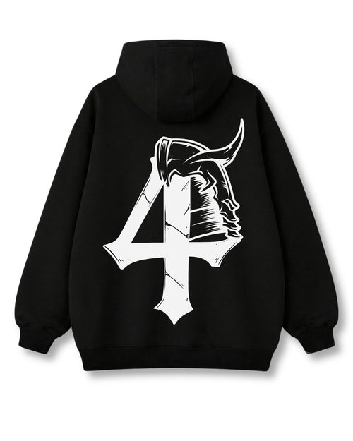 Espada 4 oversized hoodie in black with anime graphic print