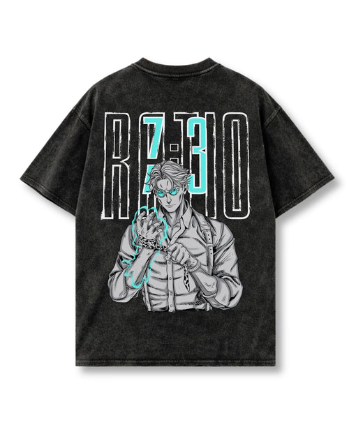 Ratio 73 vintage shirt in black with anime graphic print