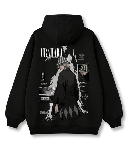 Shop Keeper oversized hoodie in black with anime graphic print