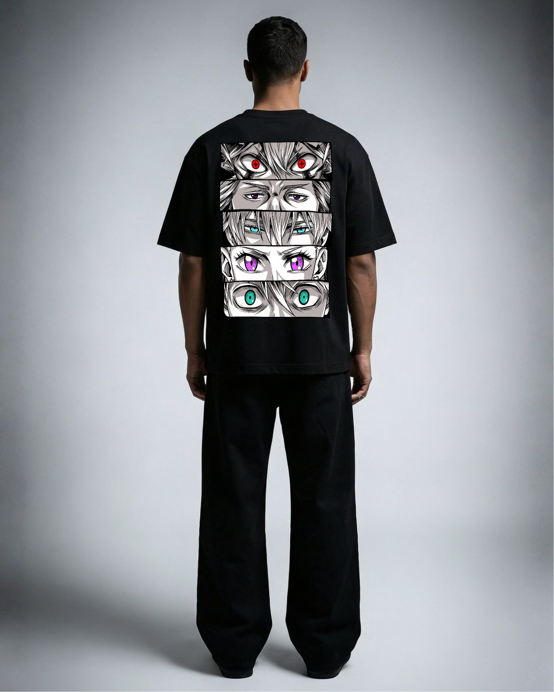 BLACK BULLS EYES OVERSIZED SHIRT