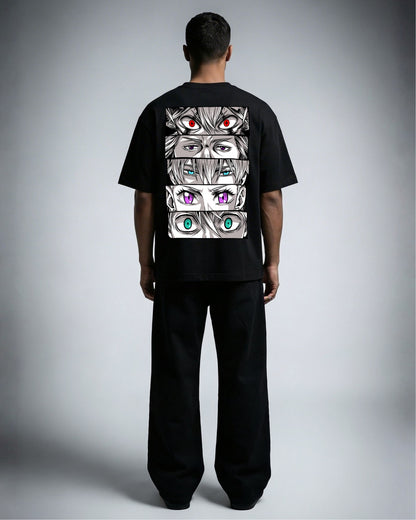 BLACK BULLS EYES OVERSIZED SHIRT