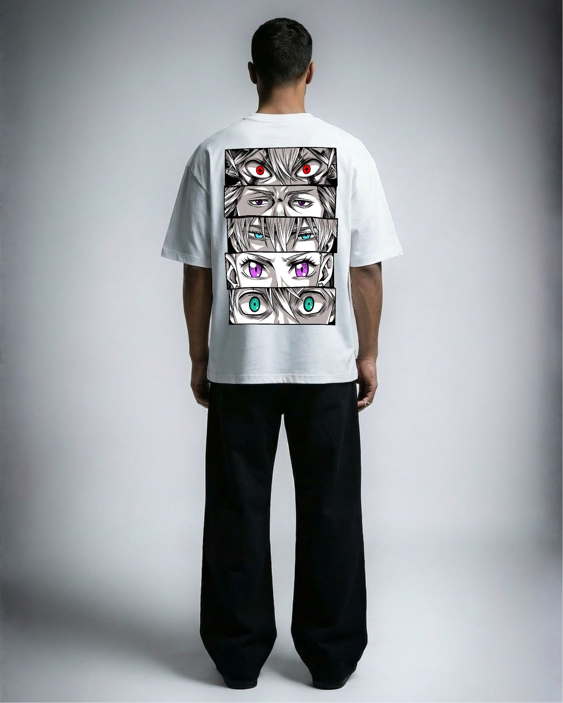 BLACK BULLS EYES OVERSIZED SHIRT
